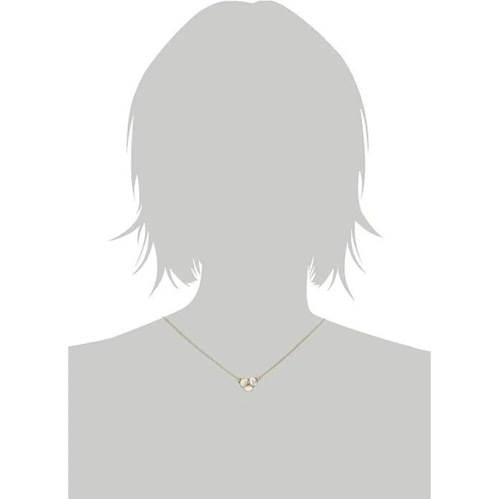 Kate Spade Gold Tone Disco Pansy Disco Mother of Pearl Necklace Cream